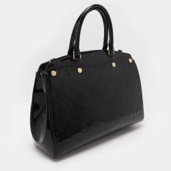 Pre Owned Louis Vuitton Black Magnetique Monogram Vernis Brea NM MM Bag