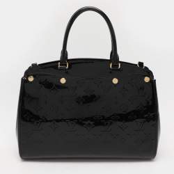 Pre Owned Louis Vuitton Black Magnetique Monogram Vernis Brea NM MM Bag