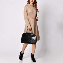 Pre Owned Louis Vuitton Black Magnetique Monogram Vernis Brea NM MM Bag