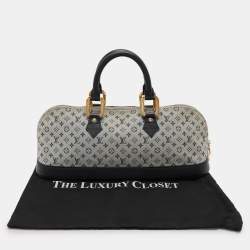 Pre Owned Louis Vuitton Encre Monogram Mini Lin Horizontal Alma Bag