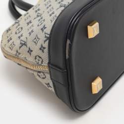 Pre Owned Louis Vuitton Encre Monogram Mini Lin Horizontal Alma Bag