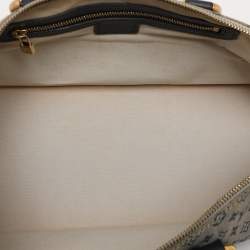 Pre Owned Louis Vuitton Encre Monogram Mini Lin Horizontal Alma Bag
