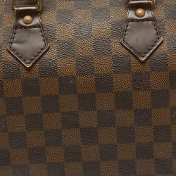 Pre Owned Louis Vuitton Damier Ebene Canvas Speedy 25 Bag