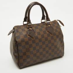 Pre Owned Louis Vuitton Damier Ebene Canvas Speedy 25 Bag