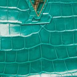 Pre Owned Louis Vuitton Emerald Alligator Mini Capucines Bag