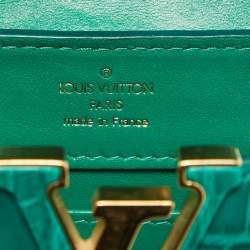 Pre Owned Louis Vuitton Emerald Alligator Mini Capucines Bag