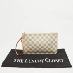 Louis Vuitton Damier Azur Canvas Neverfull PM Zipped Pochette