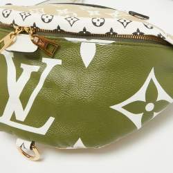 Louis Vuitton Khaki Green/Beige and White Monogram Giant Canvas Bum Bag