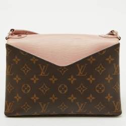 Louis Vuitton Rose Ballerine Epi Leather and Monogram Canvas Saint Michel Bag