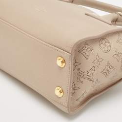 Pre Owned Louis Vuitton Galet Monogram Mahina Leather On My Side PM Bag