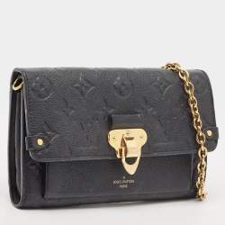 Louis Vuitton Black Monogram Empreinte Leather Vavin Chain Wallet 