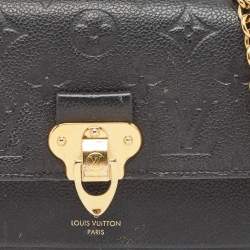 Louis Vuitton Black Monogram Empreinte Leather Vavin Chain Wallet 