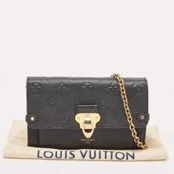 Louis Vuitton Black Monogram Empreinte Leather Vavin Chain Wallet 
