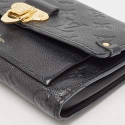 Louis Vuitton Black Monogram Empreinte Leather Vavin Chain Wallet 
