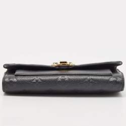 Louis Vuitton Black Monogram Empreinte Leather Vavin Chain Wallet 