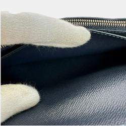 Louis Vuitton Noir Epi Leather Brazza Long Wallet