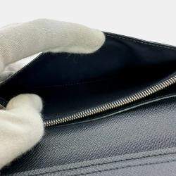 Louis Vuitton Noir Epi Leather Brazza Long Wallet