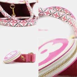 Pre Owned Louis Vuitton White/Pink Leather By The Pool OnTheGo PM Handbag