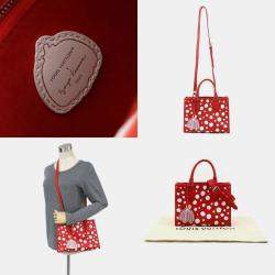 Pre Owned Louis Vuitton Monogram Empreinte Yayoi Kusama OnTheGo PM Shoulder Bag