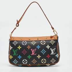 Pre Owned Louis Vuitton Black Monogram Multicolore Canvas Pochette Accessories
