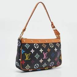 Pre Owned Louis Vuitton Black Monogram Multicolore Canvas Pochette Accessories