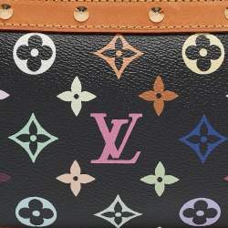 Pre Owned Louis Vuitton Black Monogram Multicolore Canvas Pochette Accessories