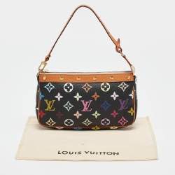 Pre Owned Louis Vuitton Black Monogram Multicolore Canvas Pochette Accessories