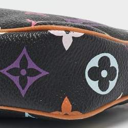 Pre Owned Louis Vuitton Black Monogram Multicolore Canvas Pochette Accessories