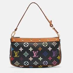 Pre Owned Louis Vuitton Black Monogram Multicolore Canvas Pochette Accessories