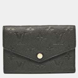 Pre Owned Louis Vuitton Black Monogram Empreinte Leather Curieuse Wallet