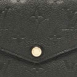 Pre Owned Louis Vuitton Black Monogram Empreinte Leather Curieuse Wallet