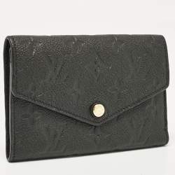Pre Owned Louis Vuitton Black Monogram Empreinte Leather Curieuse Wallet