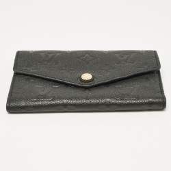 Pre Owned Louis Vuitton Black Monogram Empreinte Leather Curieuse Wallet