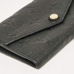 Pre Owned Louis Vuitton Black Monogram Empreinte Leather Curieuse Wallet