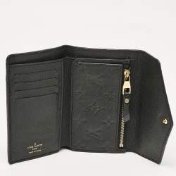 Pre Owned Louis Vuitton Black Monogram Empreinte Leather Curieuse Wallet