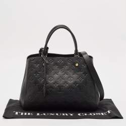 Pre Owned Louis Vuitton Black Monogram Empreinte Montaigne MM Bag