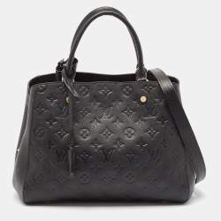 Pre Owned Louis Vuitton Black Monogram Empreinte Montaigne MM Bag