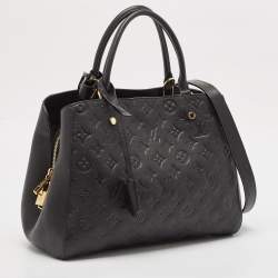 Pre Owned Louis Vuitton Black Monogram Empreinte Montaigne MM Bag