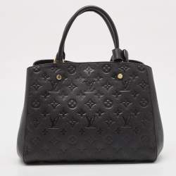 Pre Owned Louis Vuitton Black Monogram Empreinte Montaigne MM Bag