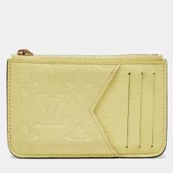 Louis Vuitton Jaune Monogram Empreinte Leather Romy Card Holder