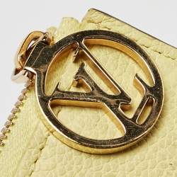 Louis Vuitton Jaune Monogram Empreinte Leather Romy Card Holder