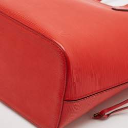 Louis Vuitton Castillan Red Epi Leather Neverfull MM Bag