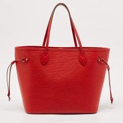Louis Vuitton Castillan Red Epi Leather Neverfull MM Bag