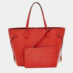 Louis Vuitton Castillan Red Epi Leather Neverfull MM Bag