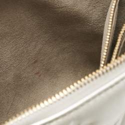Pre Owned Louis Vuitton Silver Monogram Embossed Puffy Leather Coussin BB Bag