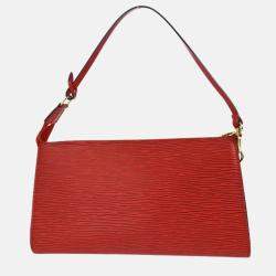 Louis Vuitton Red Epi Leather Pochette Accessoires Shoulder Bag