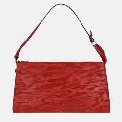 Louis Vuitton Red Epi Leather Pochette Accessoires Shoulder Bag