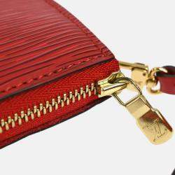 Louis Vuitton Red Epi Leather Pochette Accessoires Shoulder Bag