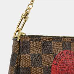 Pre Owned Louis Vuitton Brown Damier Ebene Canvas Mini Pochette Accessoires Shoulder Bag
