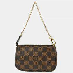 Pre Owned Louis Vuitton Brown Damier Ebene Canvas Mini Pochette Accessoires Shoulder Bag
